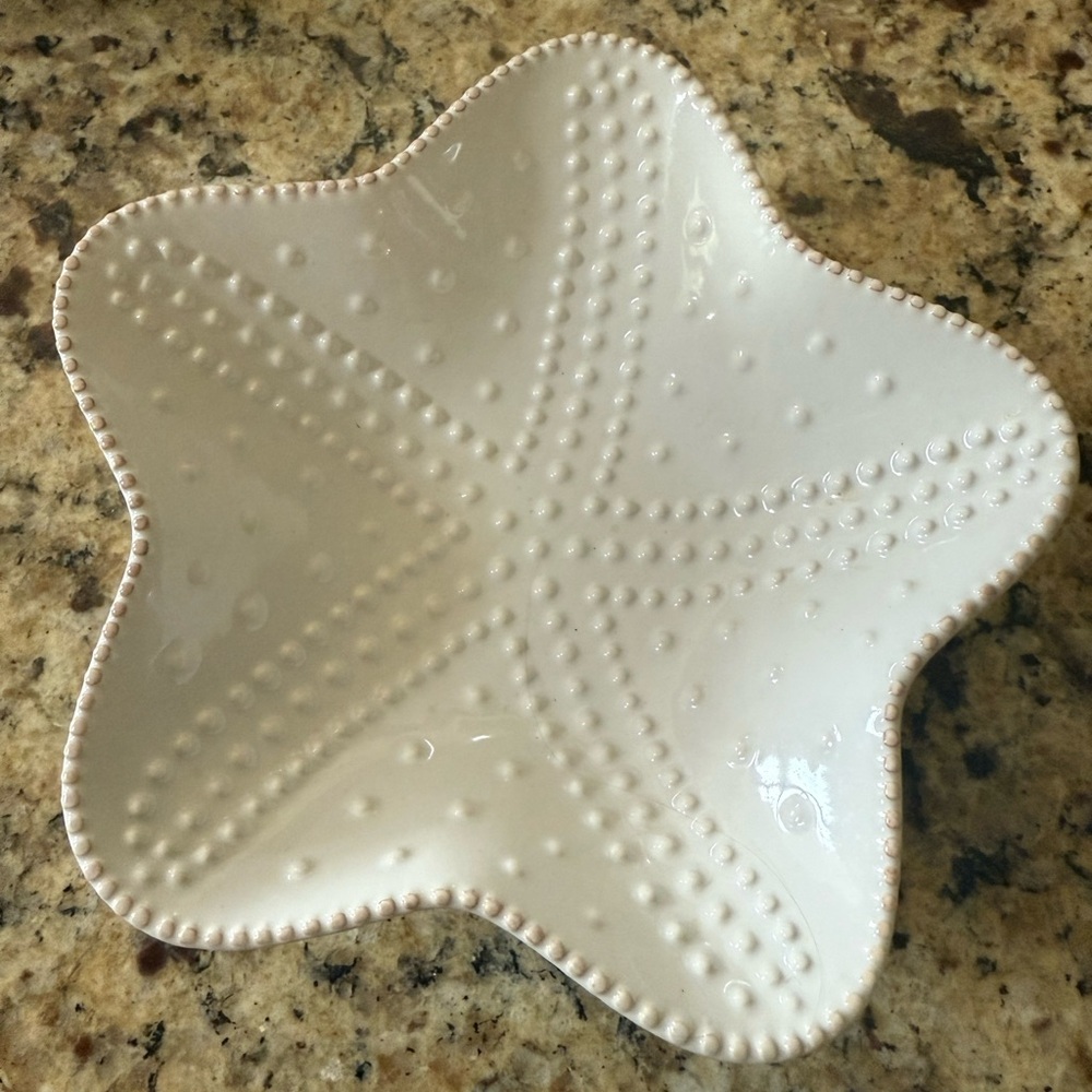 Set of 4 - Pier 1 White Starfish Decorative Dishes